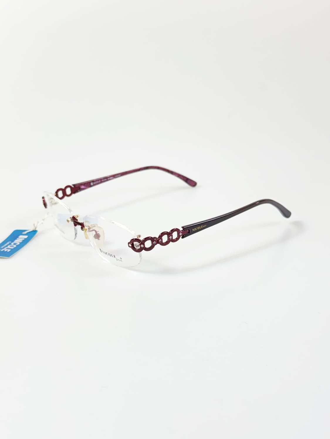 NICOLE PLUS 무테 오벌 메탈 프레임 빈티지 안경 상품이미지3