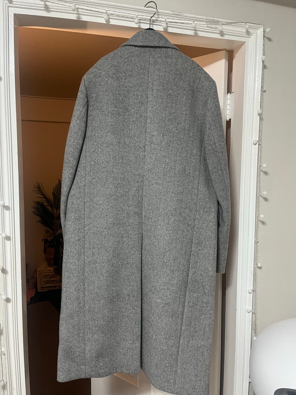 뷰스 그레이 헤링본 코트 100 상품이미지2