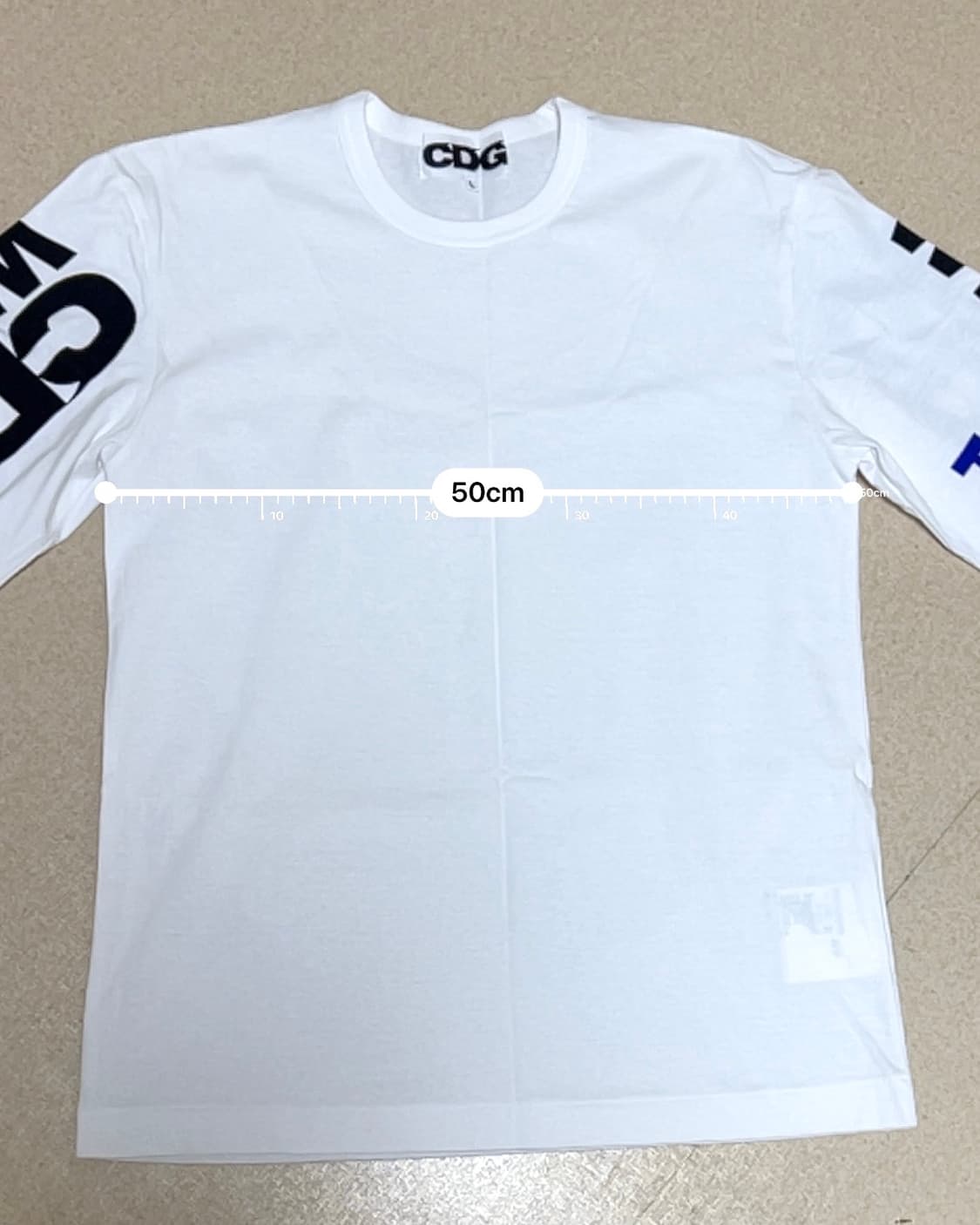 CDG 화이트 롱슬리브 L 티셔츠(새상품) 상품이미지2