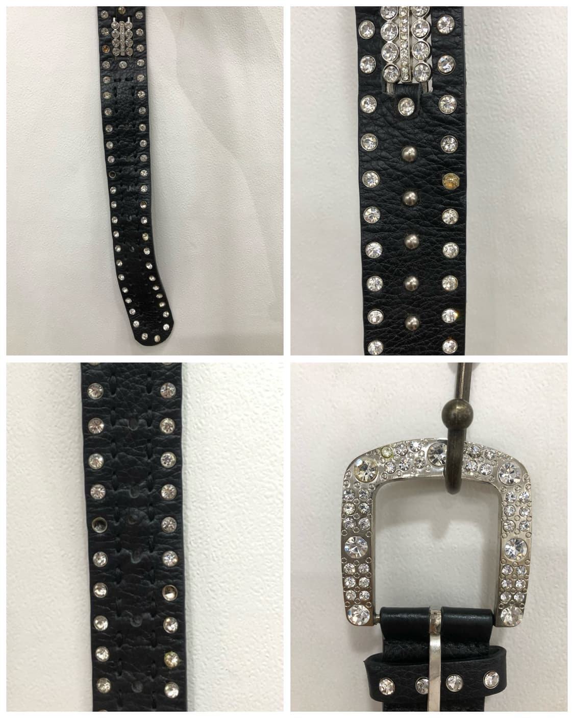 black punk cubic stud belt  상품이미지5
