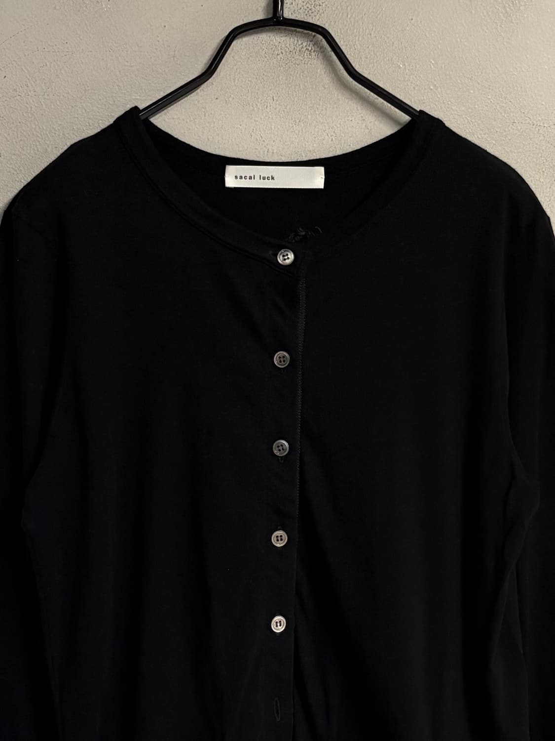 SACAI LUCK back pleats cardigan black 2  상품이미지3