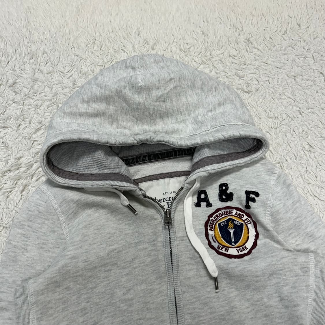 Abercrombie melange twoway zip-up hoodie 상품이미지5