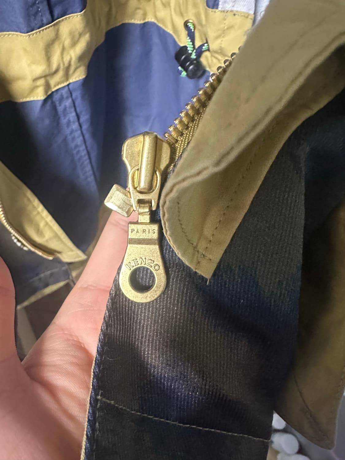 겐조 레오파드 컬러블록 파카자켓 M 상품이미지8