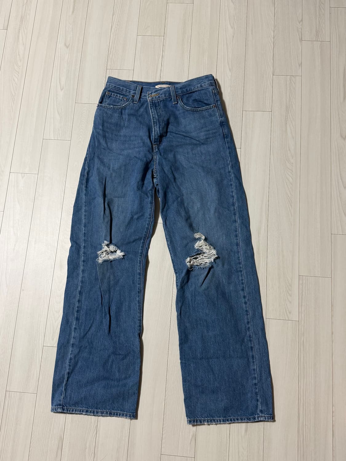 리바이스 하이웨이스트 찢청 데님 W29 상품이미지5