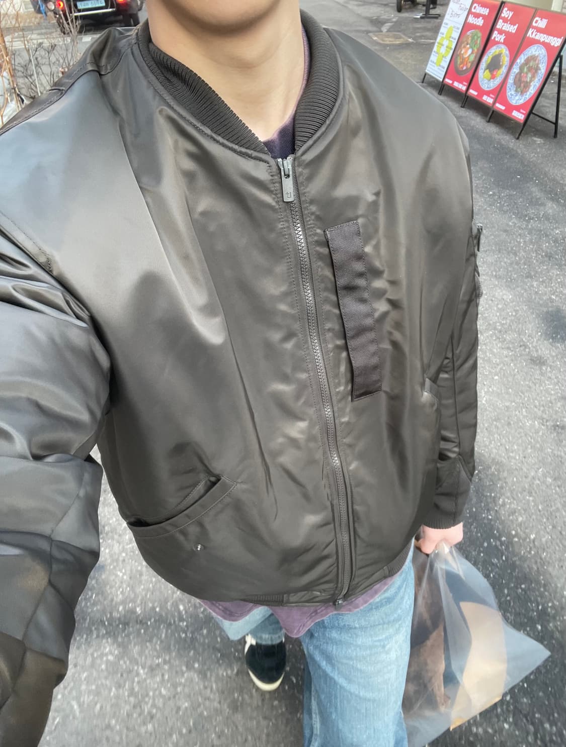 유니클로 x 질샌더 ma1 그레이 L 상품이미지3