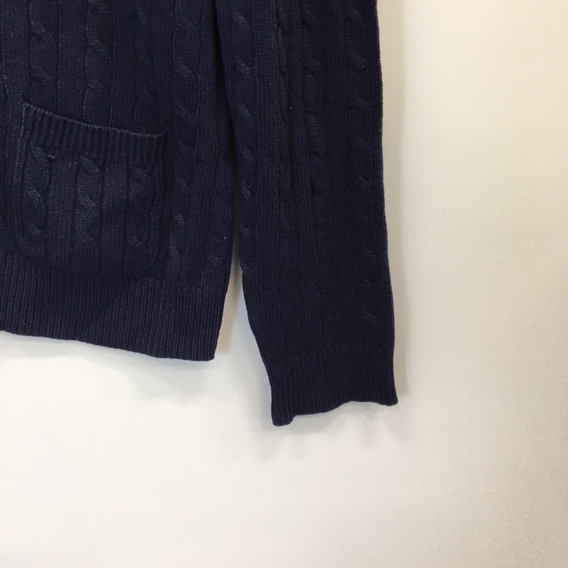 빈폴 캐시미어 자수로고 케이블 가디건 100  상품이미지3