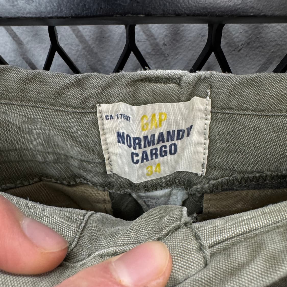 00s GAP 노르망디 카고 반바지 사이드 포켓 포인트 카키 상품이미지5