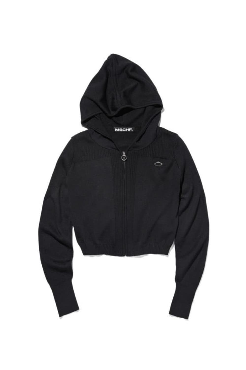 미스치프 롬버스 니트 후드 블랙 상품이미지1