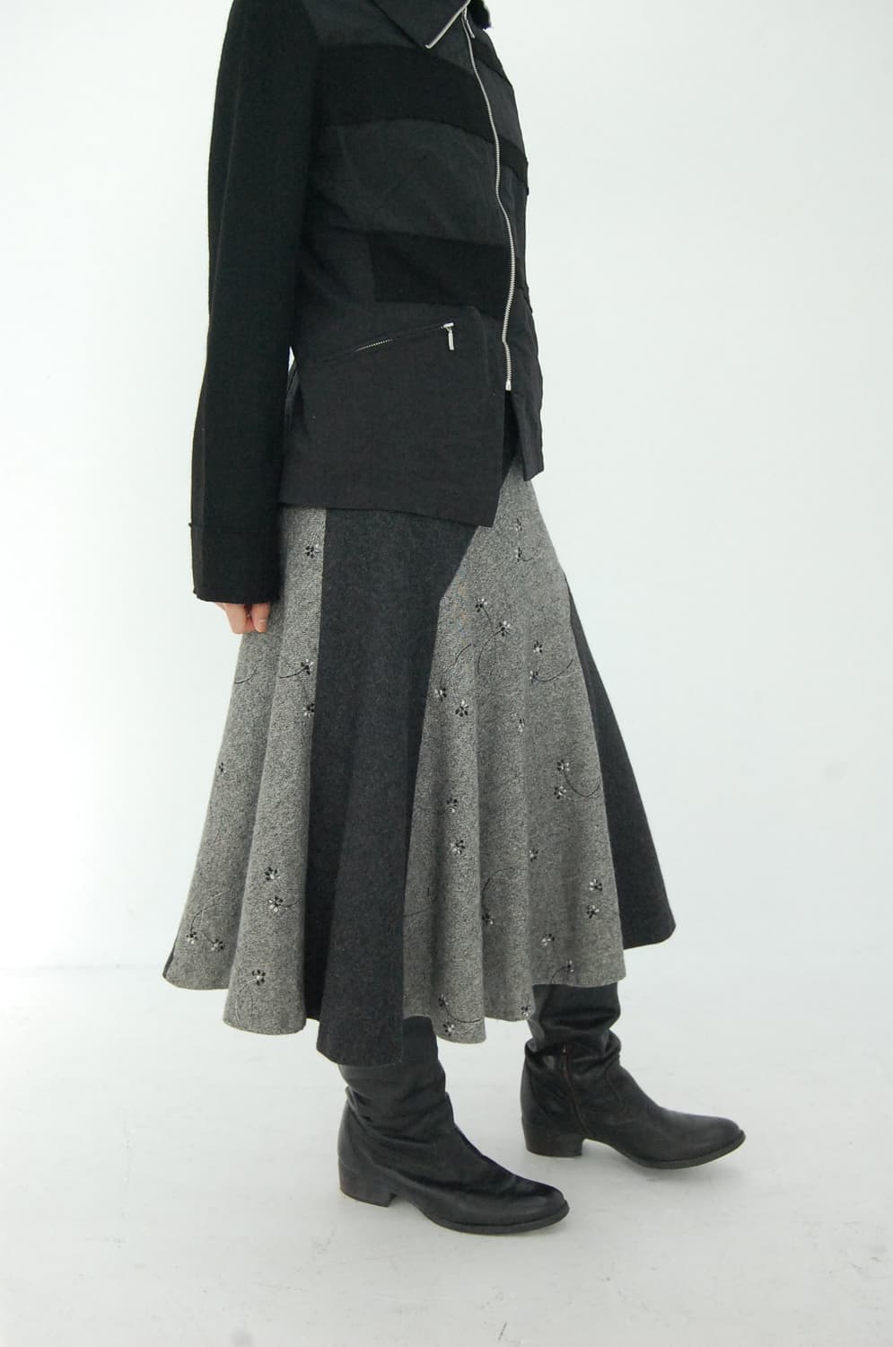 Place pause wool embroidery skirt 상품이미지4