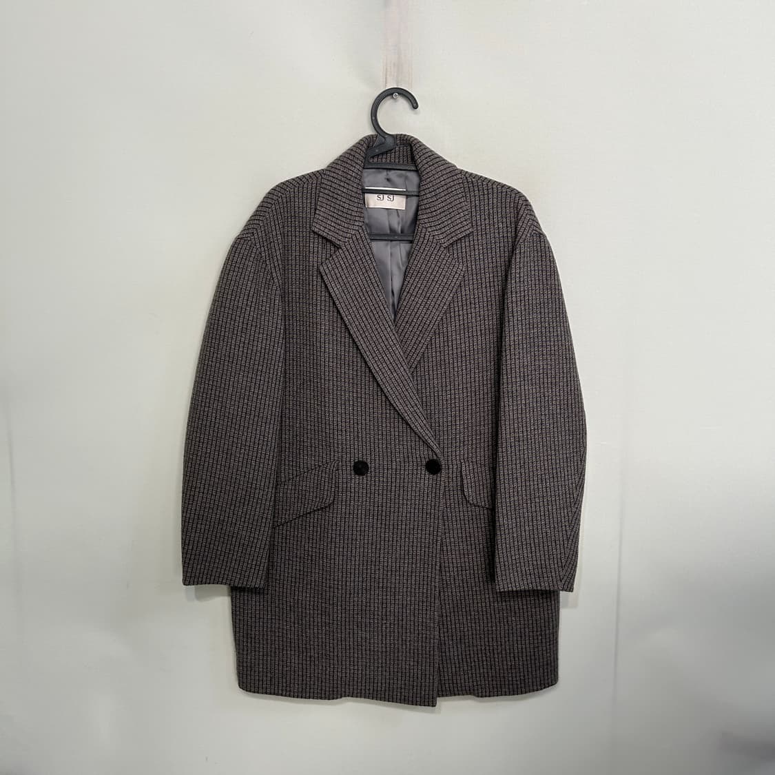 한섬 SJSJ 핸드메이드 체크코트 55 상품이미지1