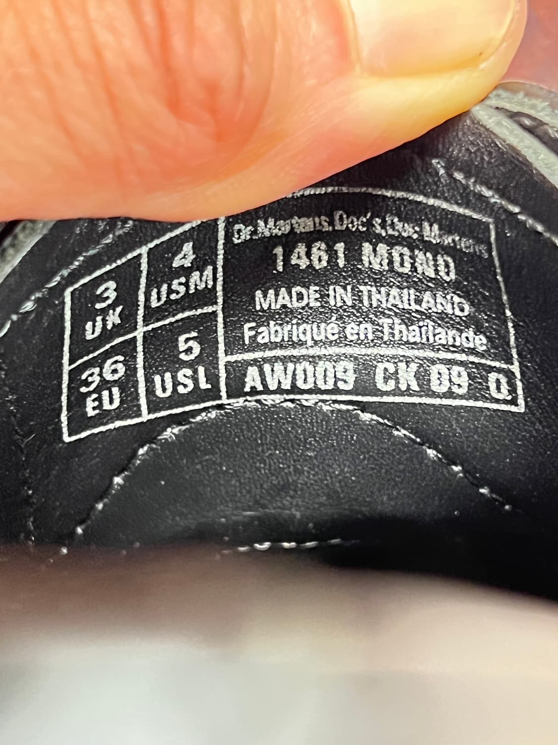 닥터마틴 1461 모노 3홀 로퍼 블랙 36 (230mm) 상품이미지6