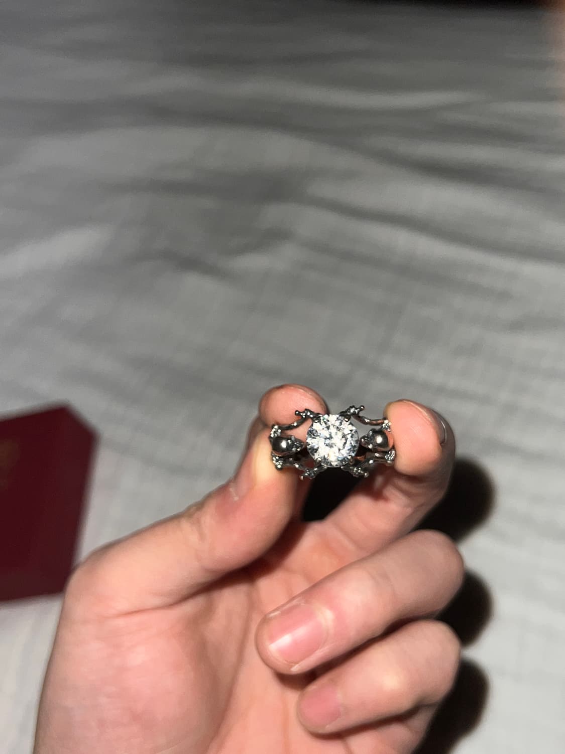 언더마이카 x 에모스탠스클럽 스컬 크라운 링 블랙  상품이미지1