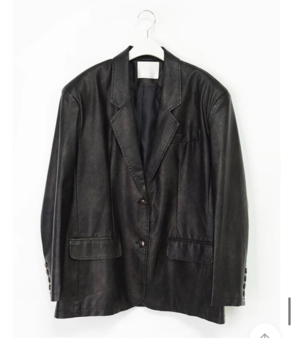 정가 13만 프라이빗룩북 애쉬 블랙 레더 자켓 상품이미지3