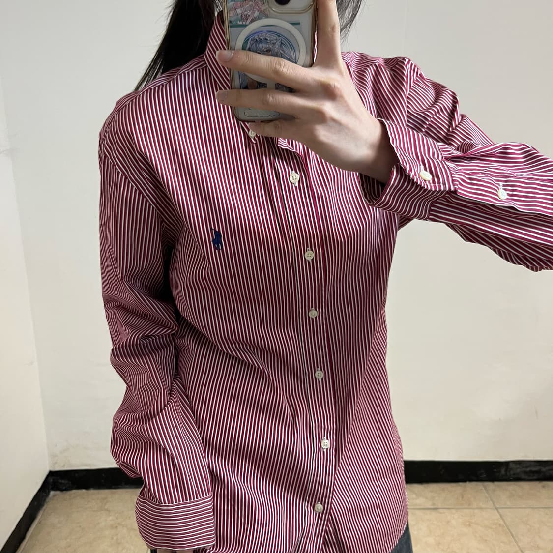 Polo Ralph Lauren red stripe shirt 상품이미지3