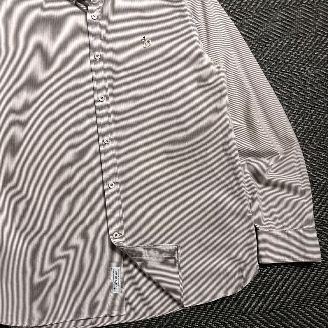 헤지스 자수로고 베이직 스트라이프 혼방 셔츠y 4348 상품이미지3