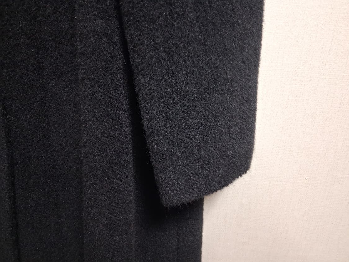 일본 Ceriaier 100% 알파카 롱코트 블랙 무지 헤링본짜임 77 상품이미지4