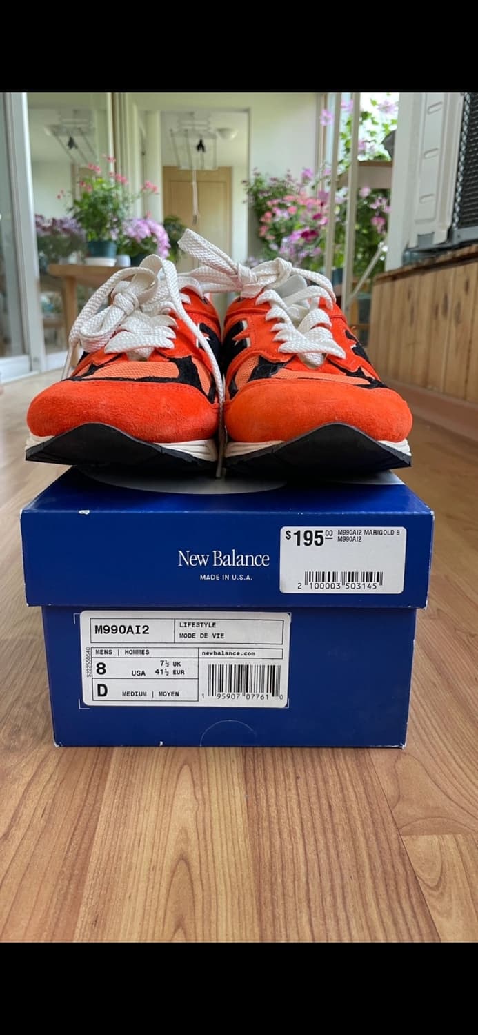 뉴발란스 990 v2 마리골드(오렌지) 판매 상품이미지7
