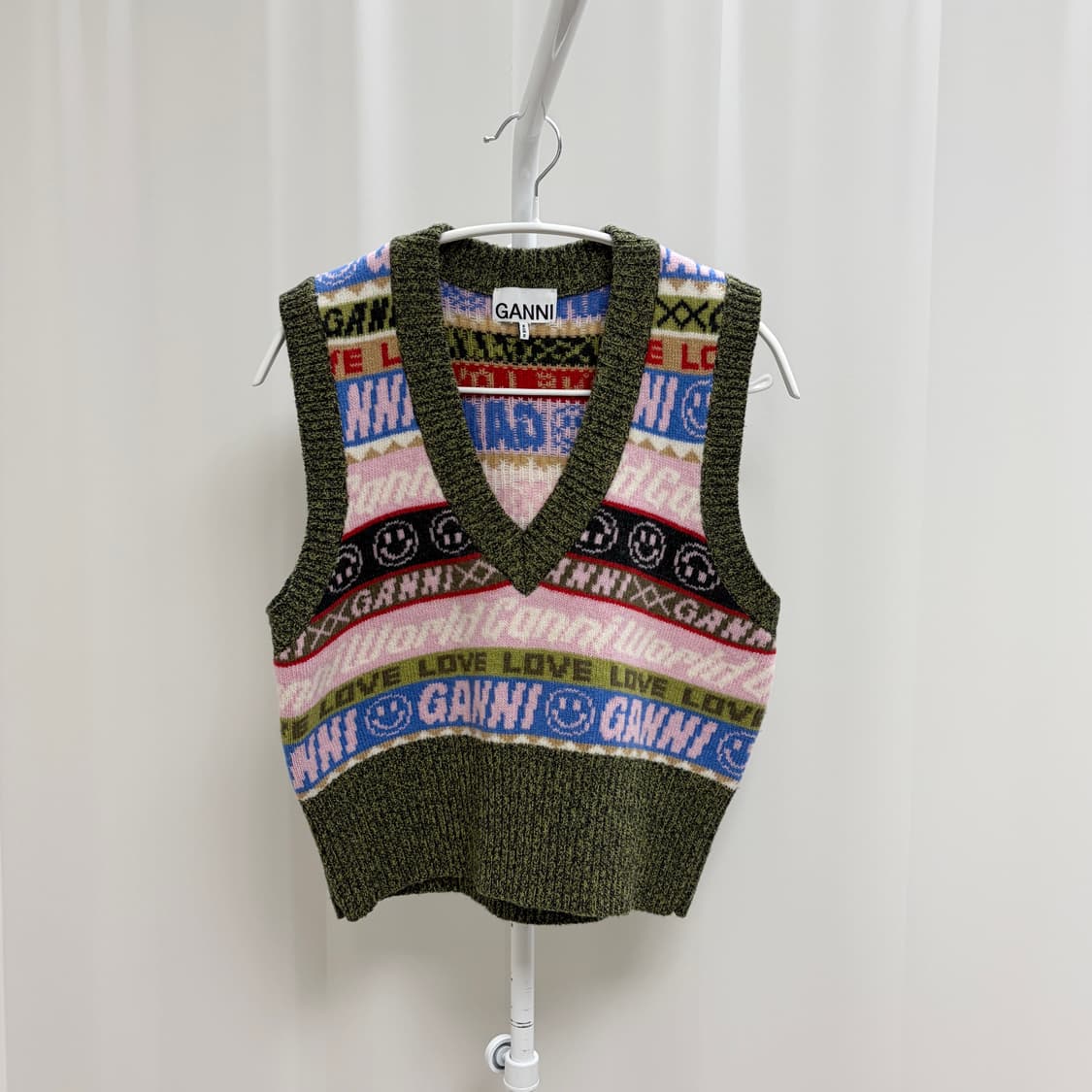 가니 GANNI 그래픽 패턴 베스트 니트 조끼 상품이미지1