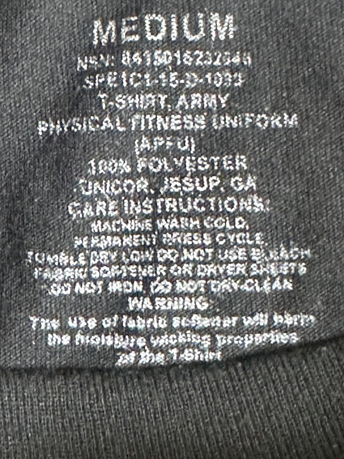 미육군 APFU 체육복 트레이닝복 긴팔 티셔츠 (M) (5) 상품이미지7