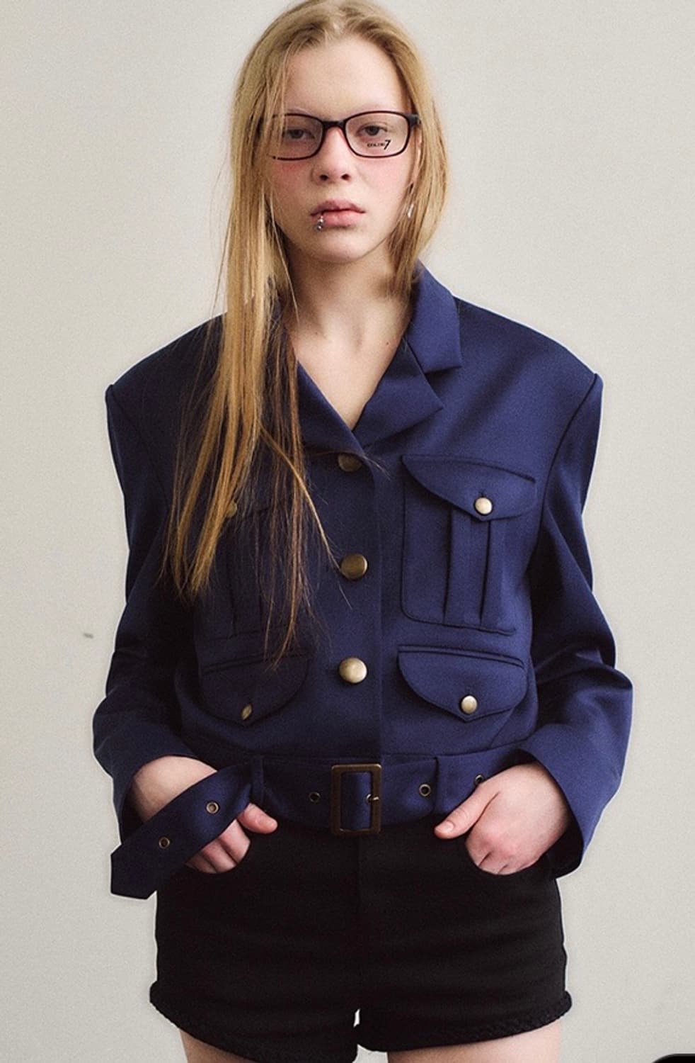 dared 데어드 자켓 ROYAL NAVY BELTED JACKET 상품이미지3