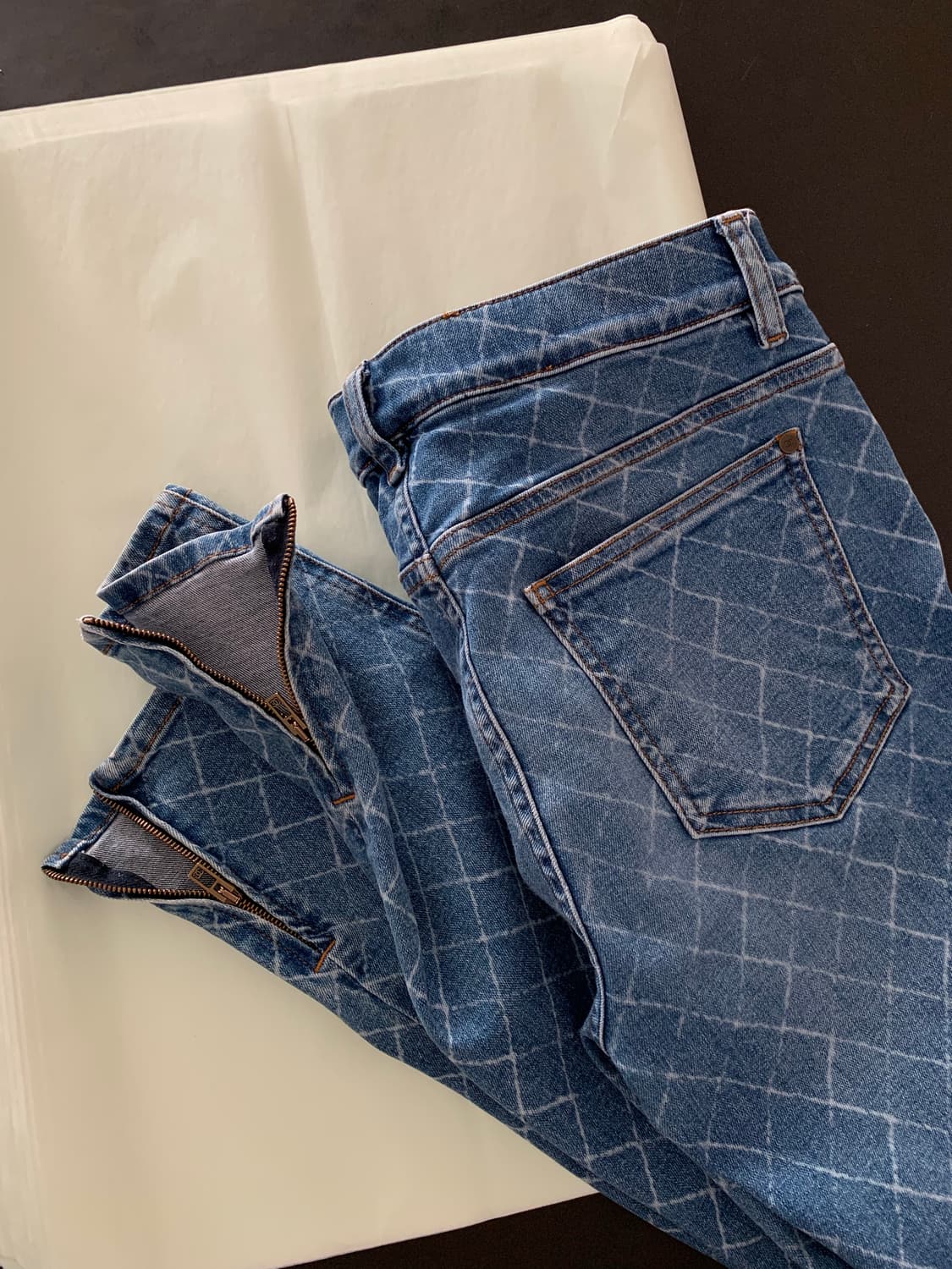 00's "Chanel" diamond pattern Jeans 상품이미지9