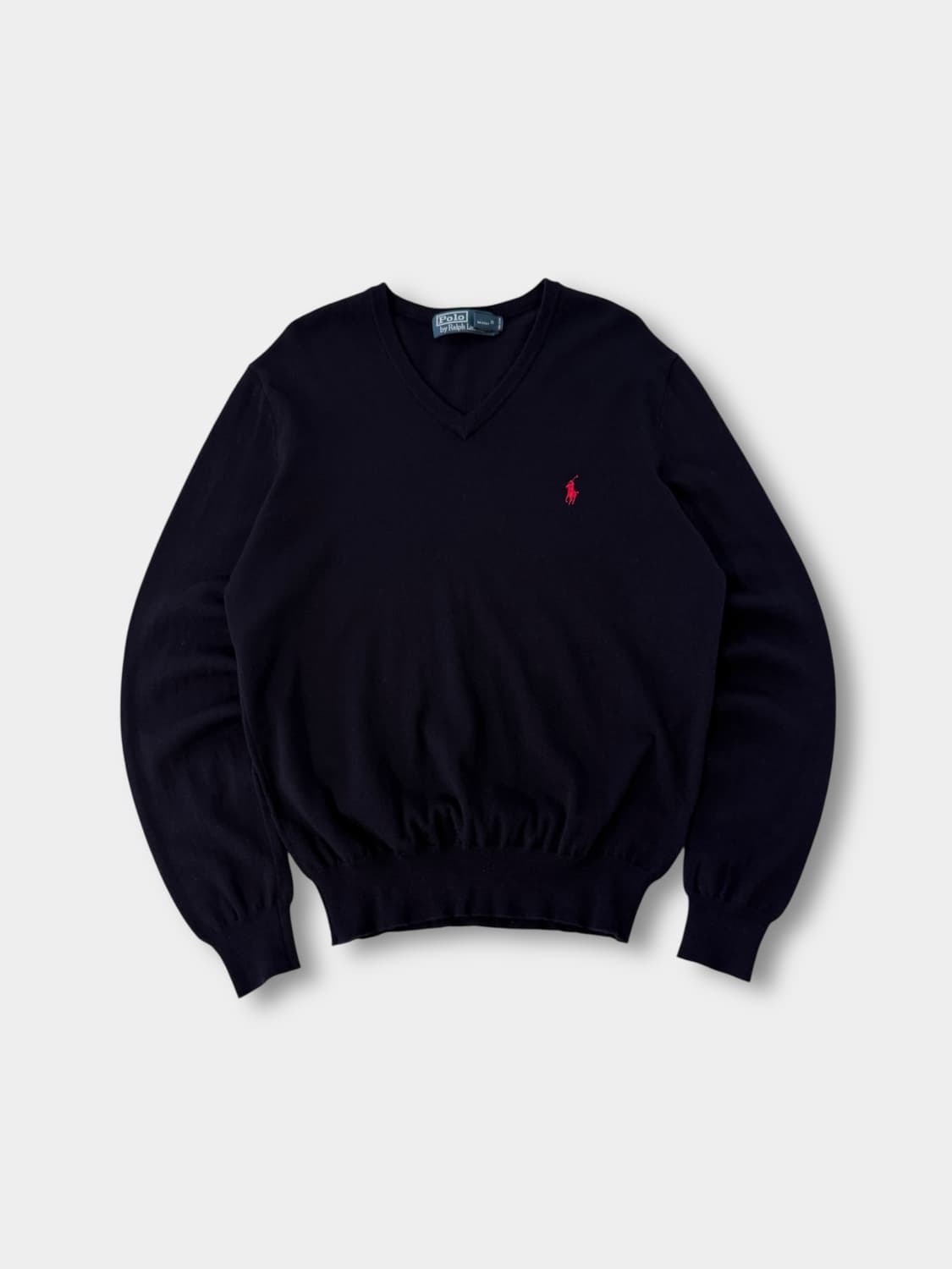 폴로 랄프로렌 루즈핏 딥네이비 울 브이넥 니트 상품이미지1