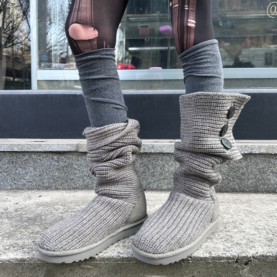 00s 그레이 니트 어그 카디 부츠 상품이미지5