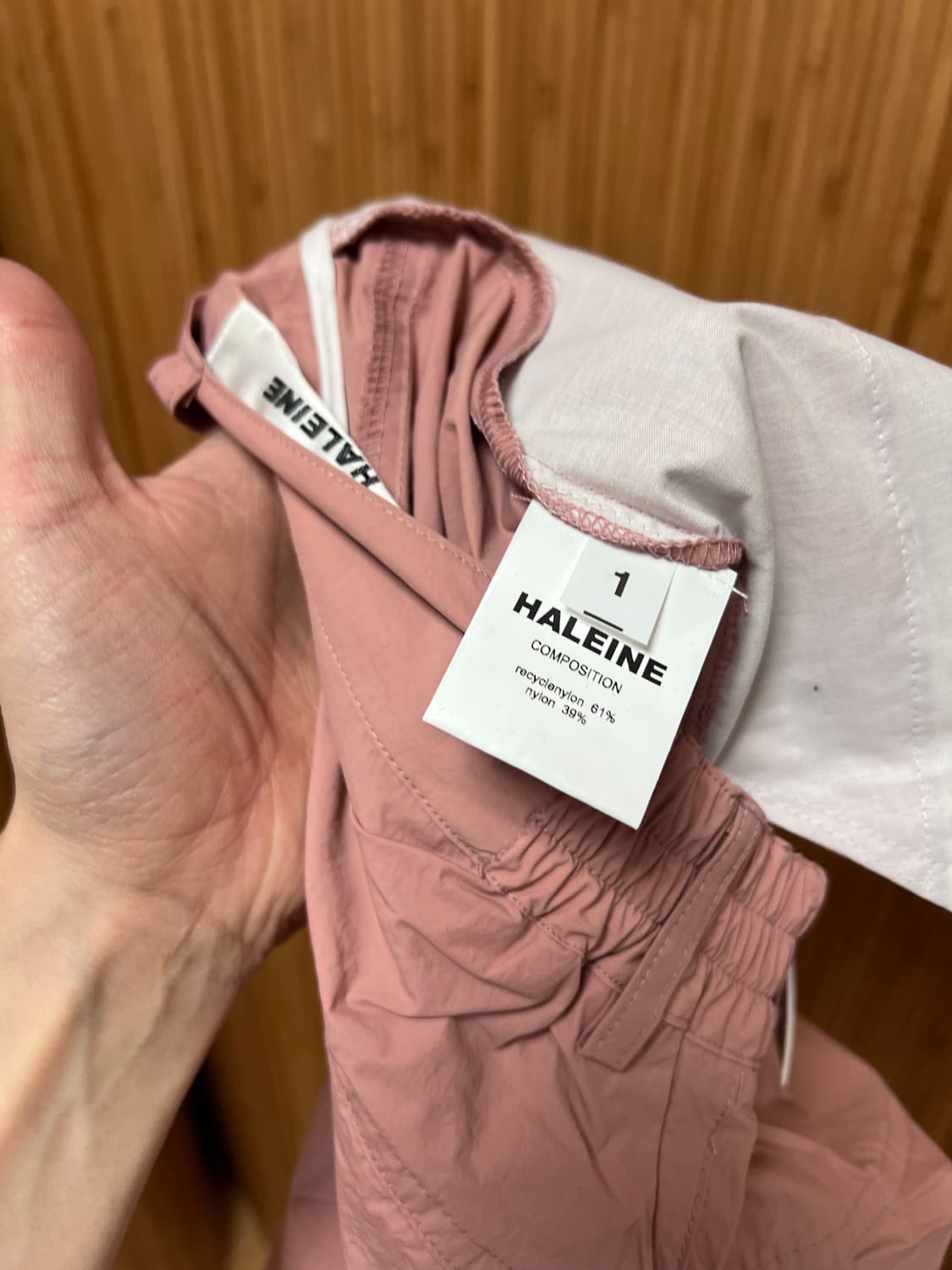 HALEINE 핑크 카펜터 디테일 팬츠 1사이즈 상품이미지6