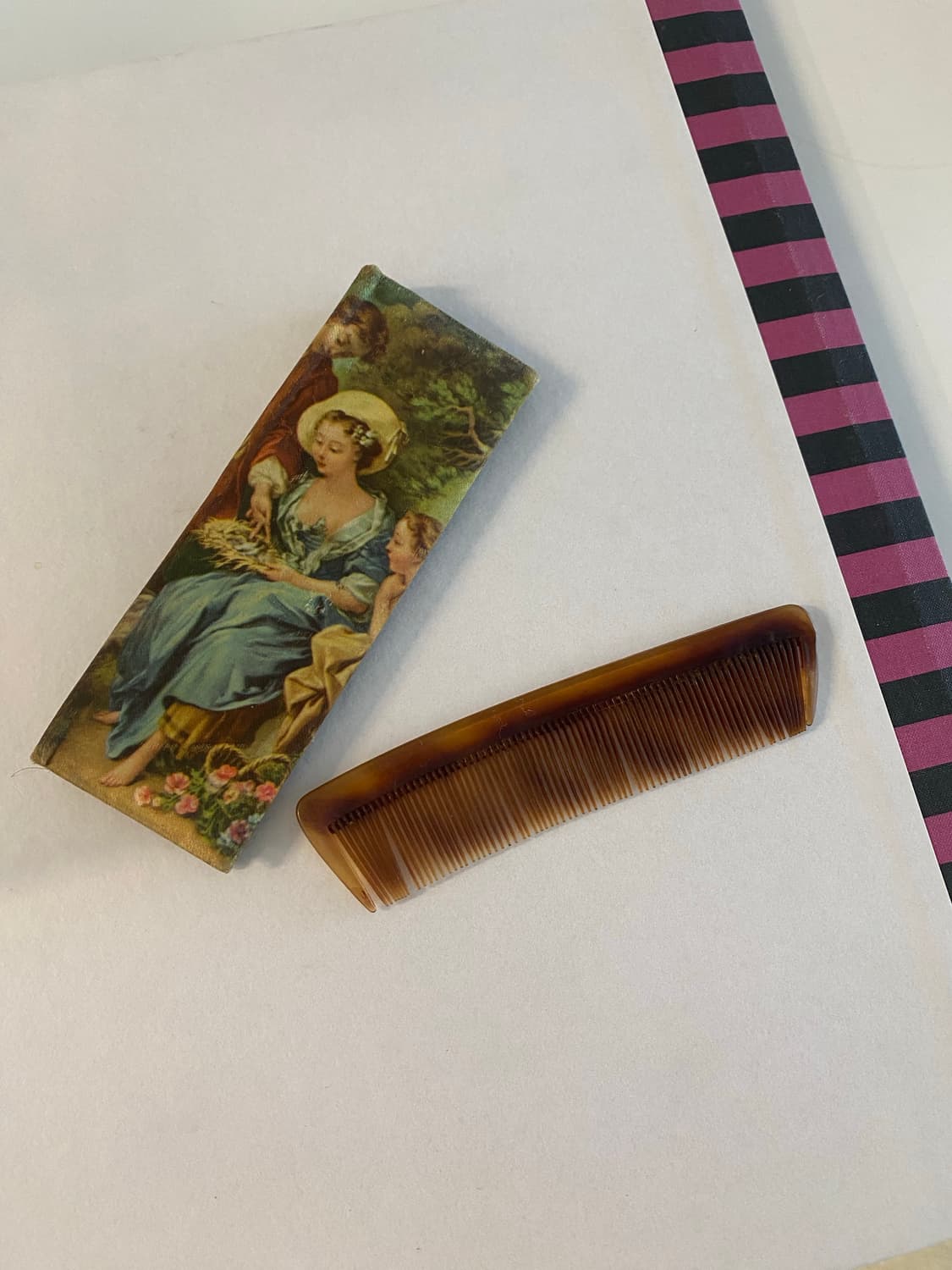 로코코풍 이태리 앤틱 거울 빗 세트 상품이미지1