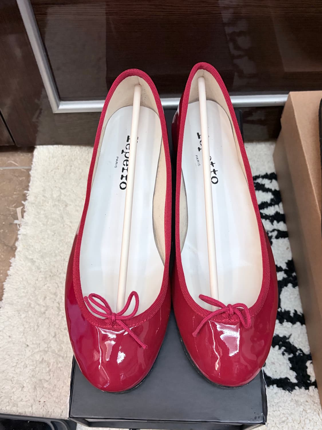 레페토 플랫 3cm 38.5 레드 상품이미지1