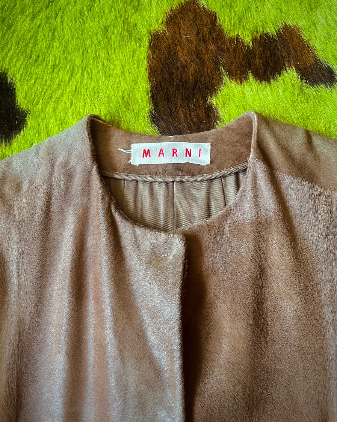MARNI Archive Pony Hair Leather Fur Vest 상품이미지5