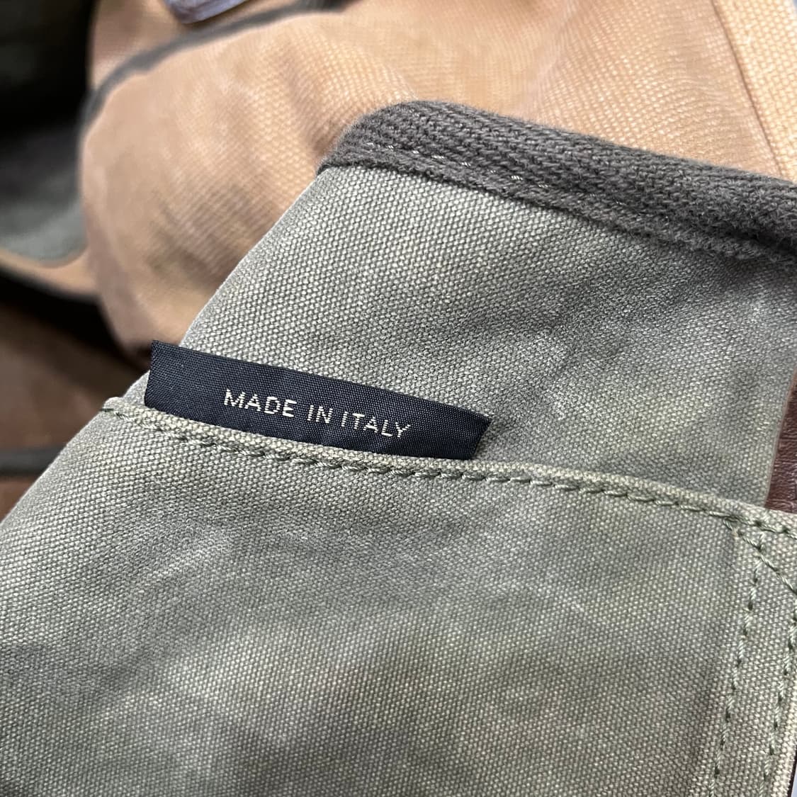  더블알엘 캔버스 레더 백 y14578 상품이미지8