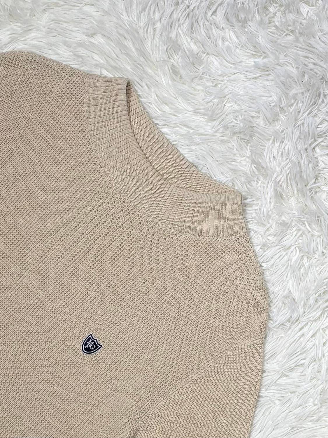 마리떼프랑소와저버 베이지 와플 반팔 니트 상품이미지4