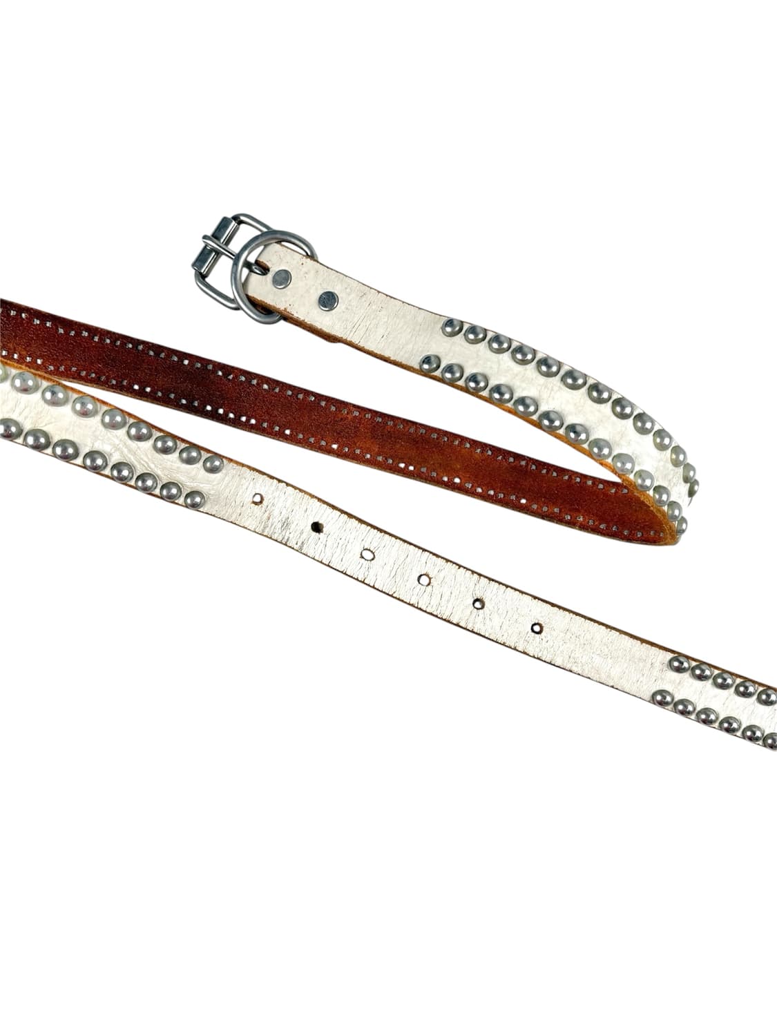 빈티지 스터드 레더 벨트 상품이미지4
