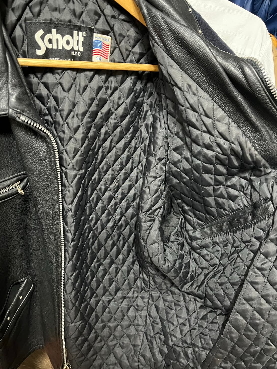 Schott 쇼트 544 싱글라이더 레더 자켓 44 105 여유 상품이미지5