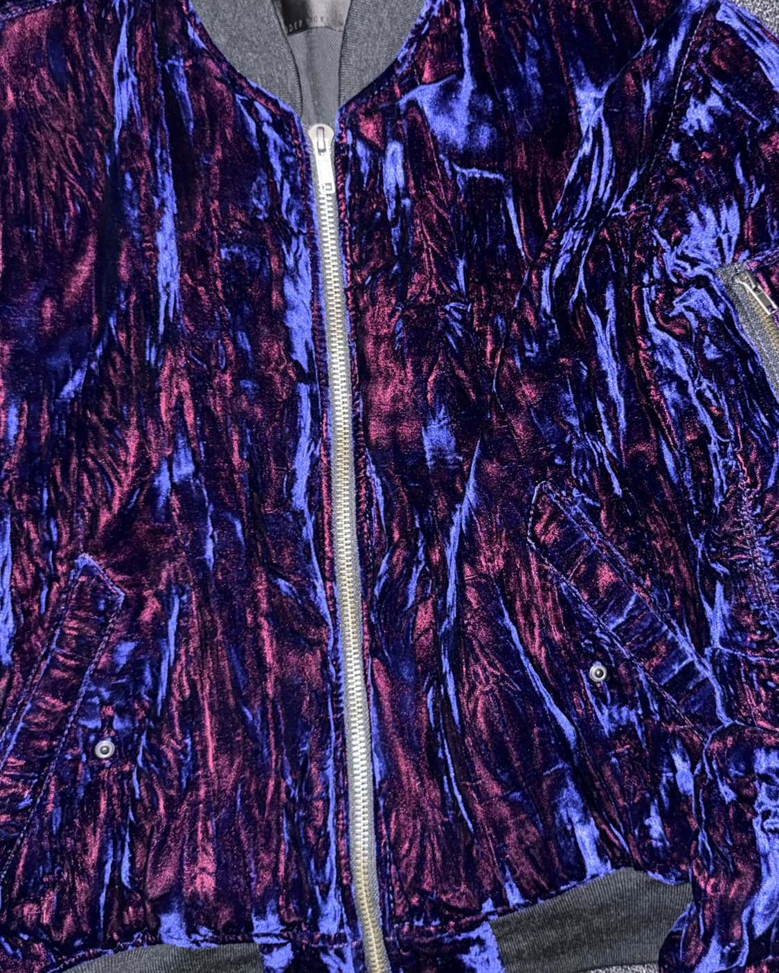 HAIDER ACKERMANN FW16 블루 벨벳 봄버 상품이미지1