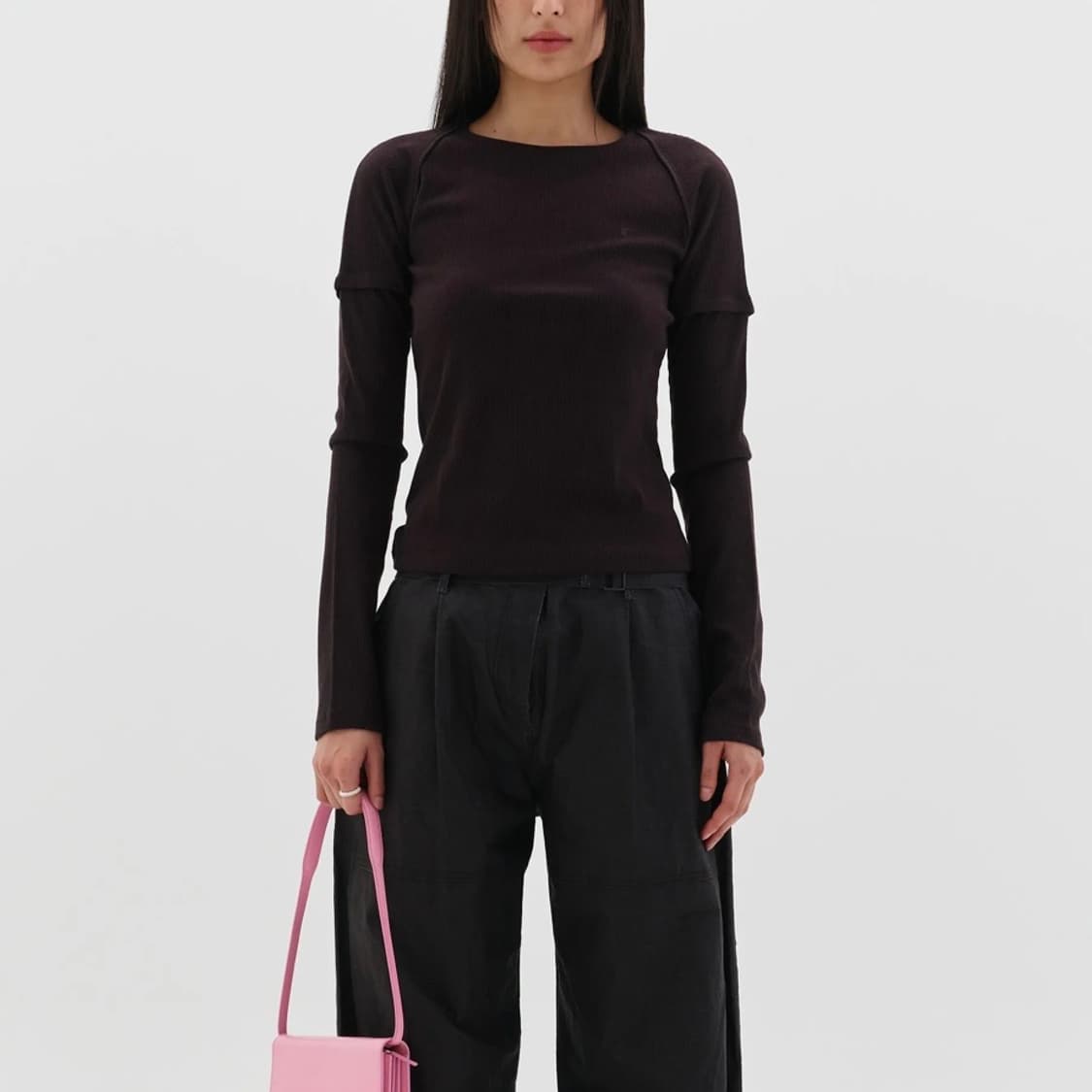 로우클래식 Borelo Sleeve Top  Dark Brown 상품이미지2