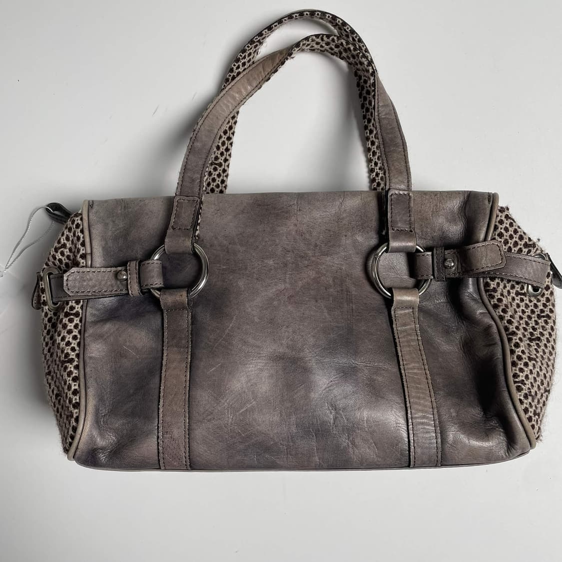 cuir jouer cube 레더 도트 패브릭 백 상품이미지2