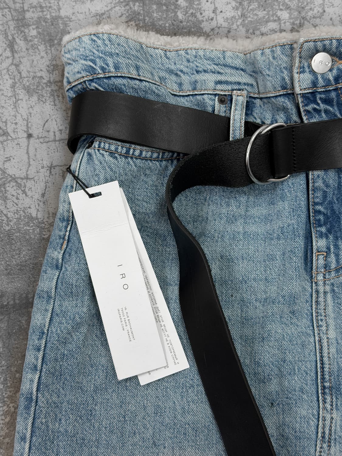 이로 아이콘스 쉐어링 트리밍 데님 스커트 상품이미지4