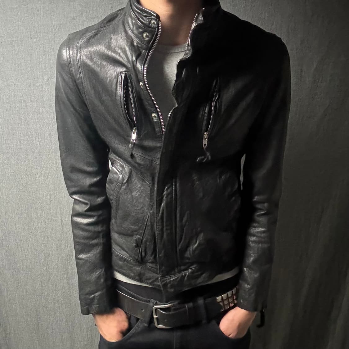 lamb skin leather jacket 상품이미지1