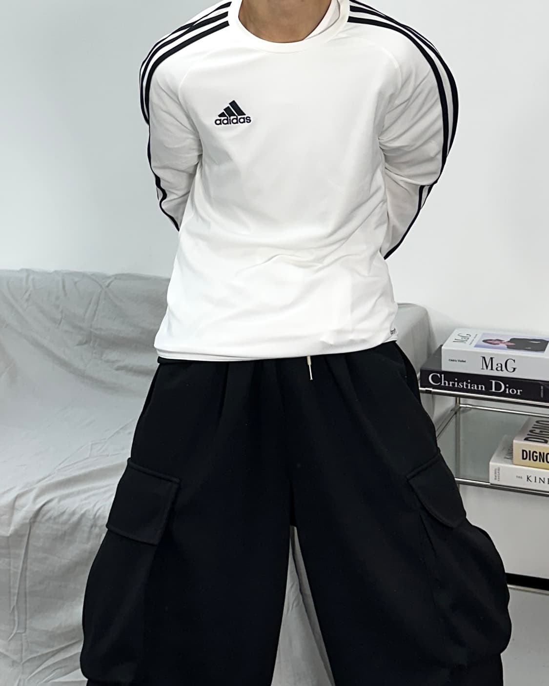 아디다스 화이트 롱 슬리브 95 상품이미지3