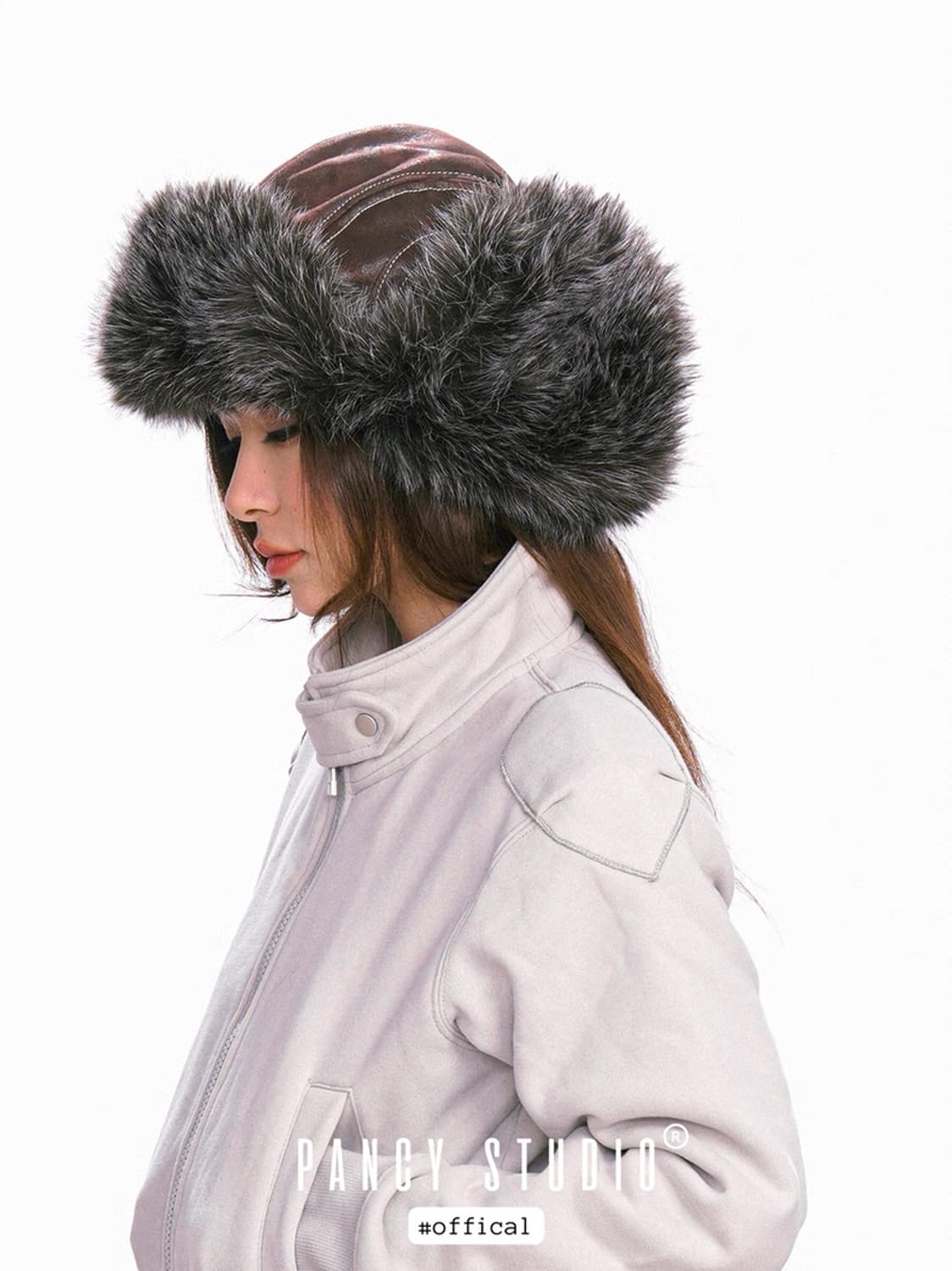 Pancy studio 트루퍼햇 군밤모자 블랙퍼 귀도리 방한모자 오네갸루 상품이미지4