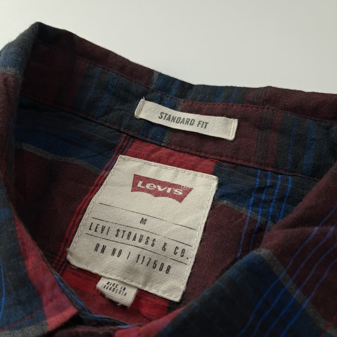 CK431 M 리바이스 화이트탭 웨스턴스냅 체크 셔츠 남방 상품이미지3