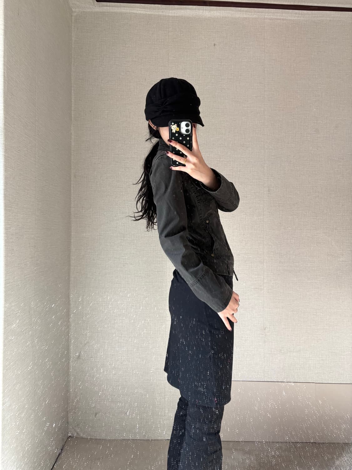 빈티지 그레이 넥버튼 자켓 상품이미지5