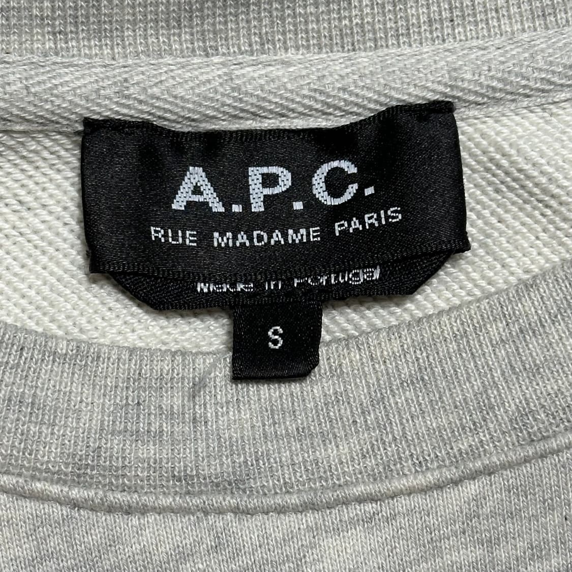 S A.P.C 라이더 로고 라이트 그레이 맨투맨 상품이미지4