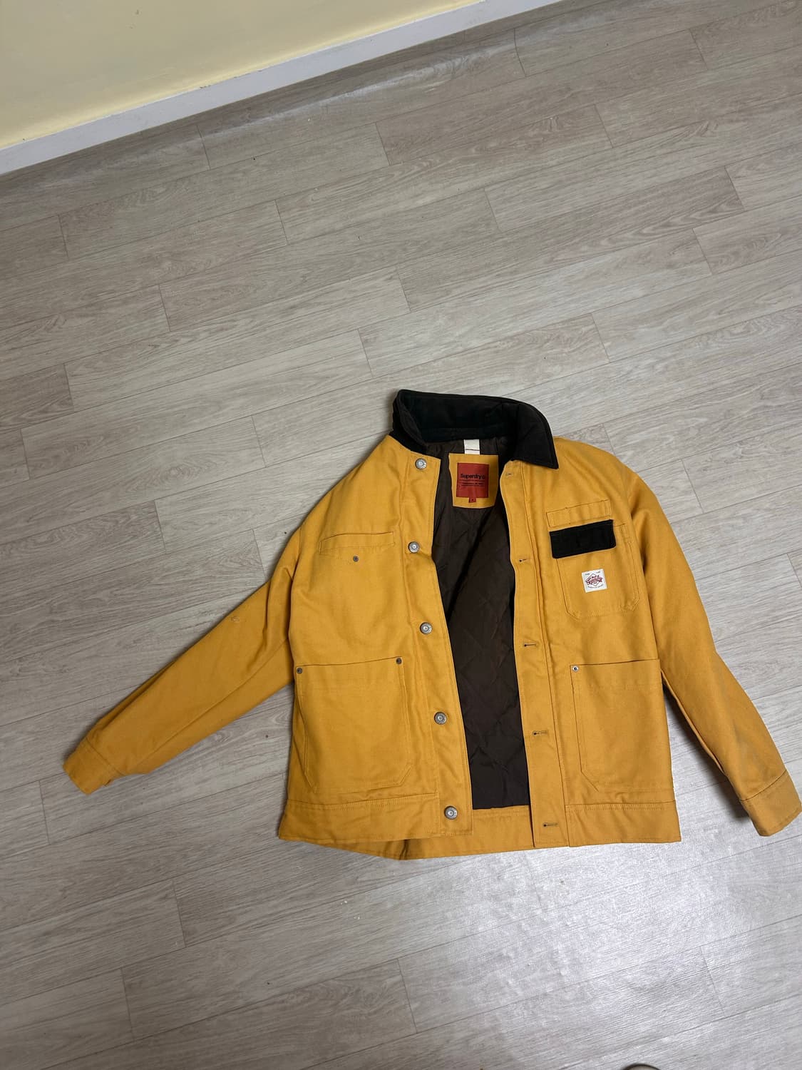 Superdry 워크 자켓 머스타드 S 상품이미지1