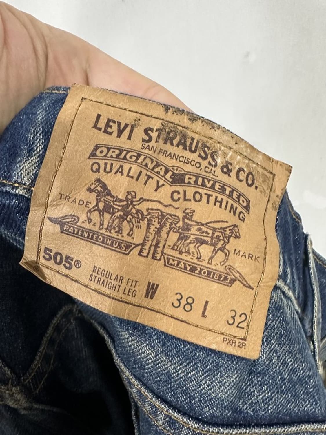 [W38L32] LEVI'S 리바이스505 90s USA 오렌지탭빈티지 상품이미지5