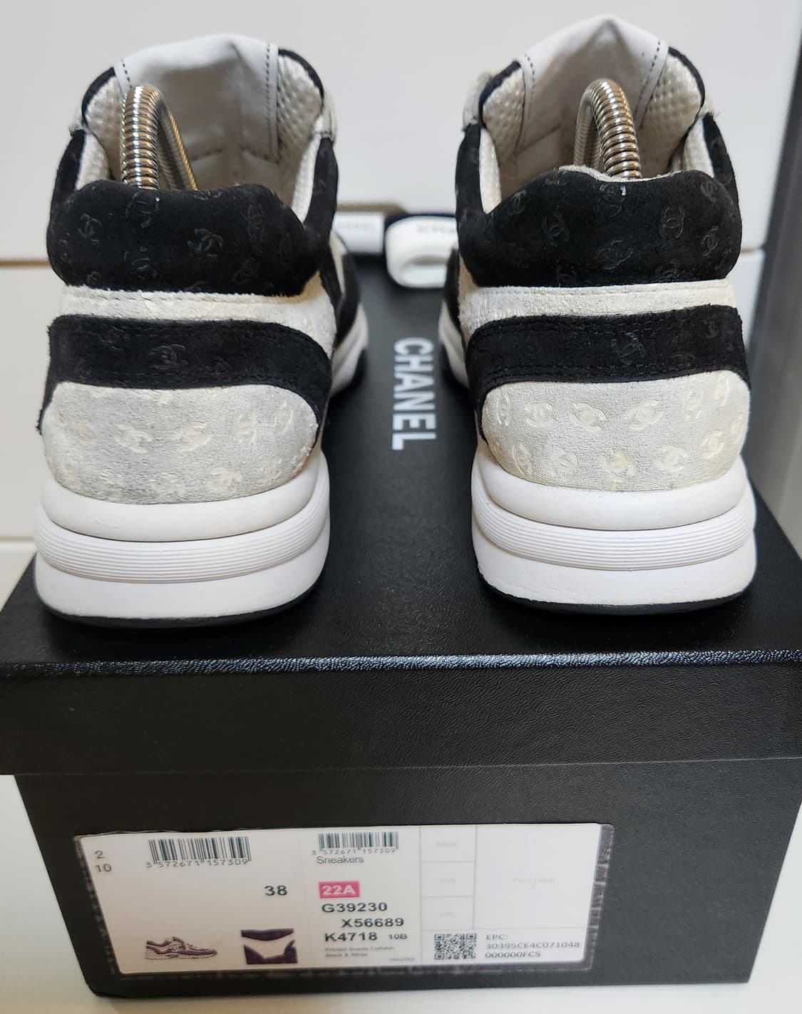 [정품 ) 샤넬 스니커즈 운동화 카프스킨 프린티드 올오버 38 (여성용) 상품이미지6