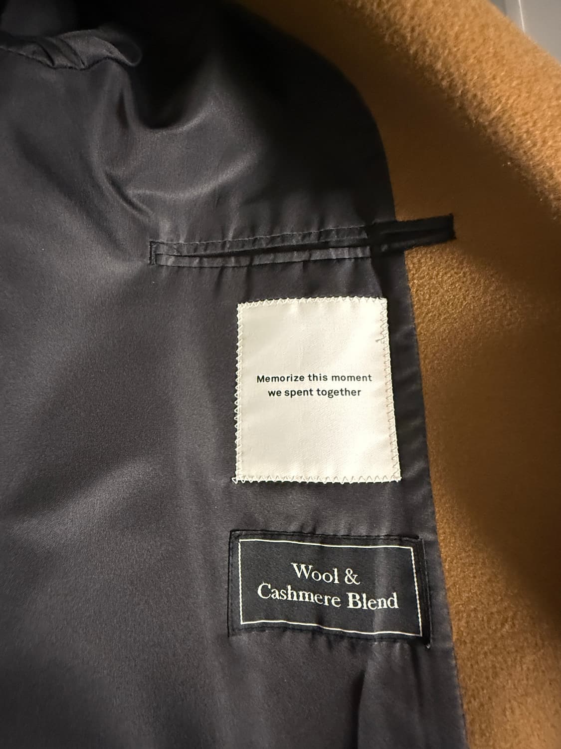 인사일런스 케시미어 싱글코트 베이지 L 상품이미지4