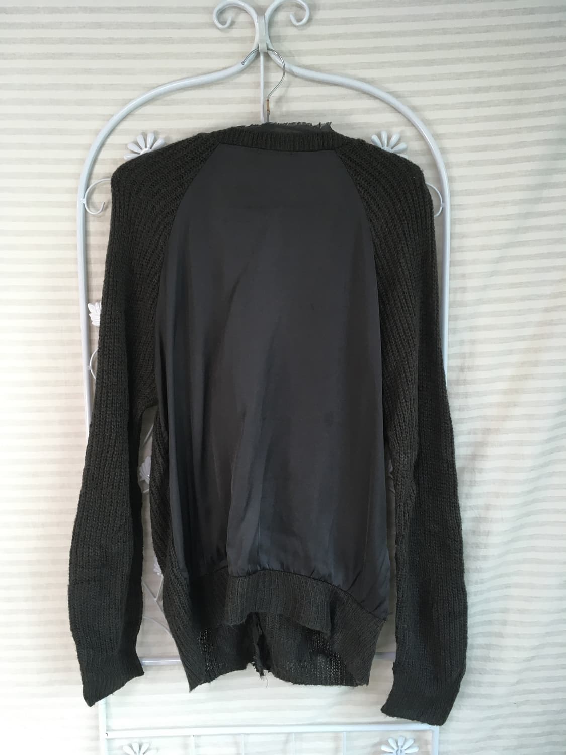 빈티지 차콜 시스루 니트 가디건 y2k 스트릿 갸루 펑키 일본빈티지694 상품이미지2